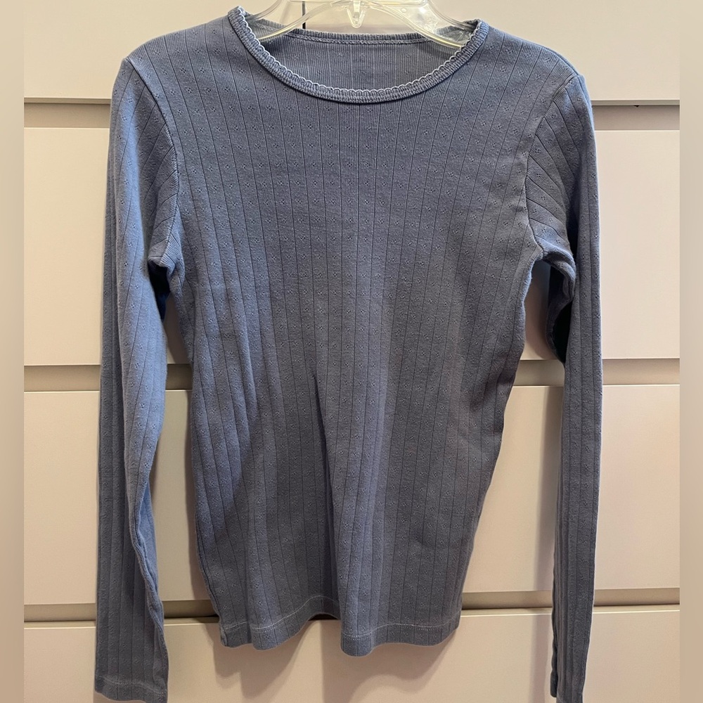 Brandy Melville Baby Blue Long Sleeve Shirt